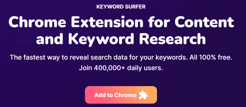 keyword surfer keyword tool