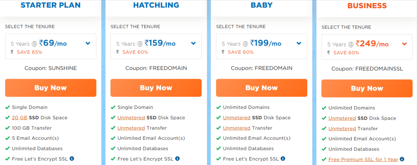 HostGator hosting service pricing