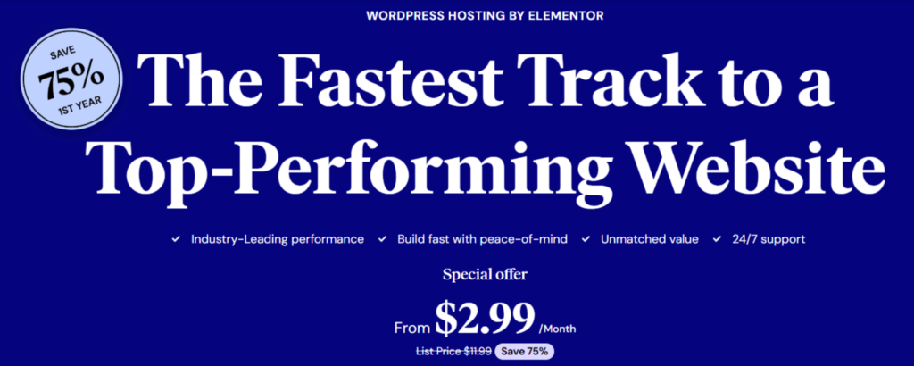 Elementor WordPress hosting