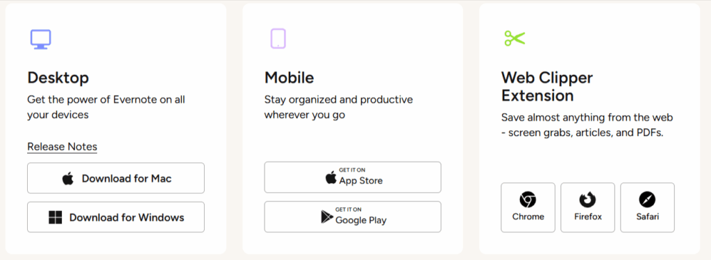 Evernote Web Clipper extension