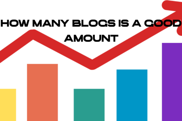 In aimage showinh "How many blogs is agood amount?
