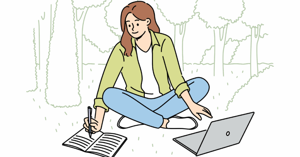 An image showing blog writing in a blog on how much does it cost to start a blog?