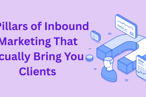 An image showing 3 Pllars of inbound marketing.